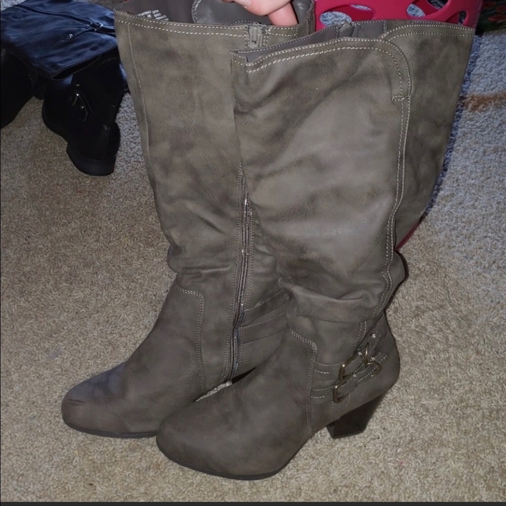 Torrid Wide Calf Gray Boots  size 11